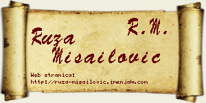 Ruža Misailović vizit kartica